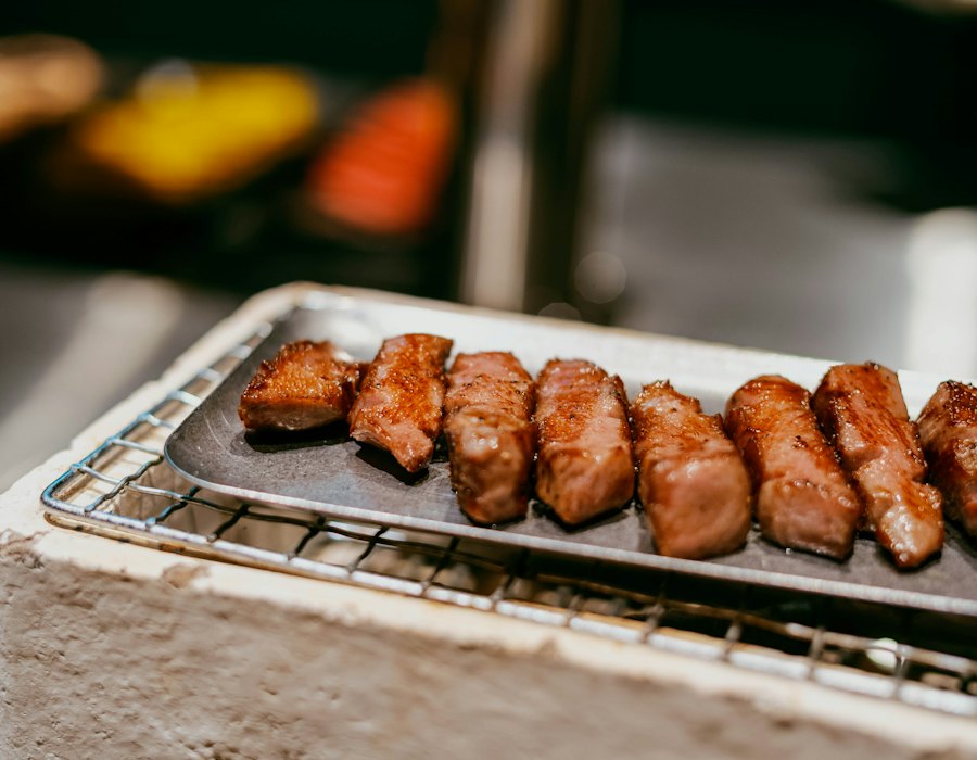 Grilled beef skewers